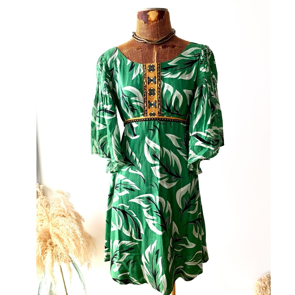 Vanessa Virginia (Anthropologie) Green Dress.